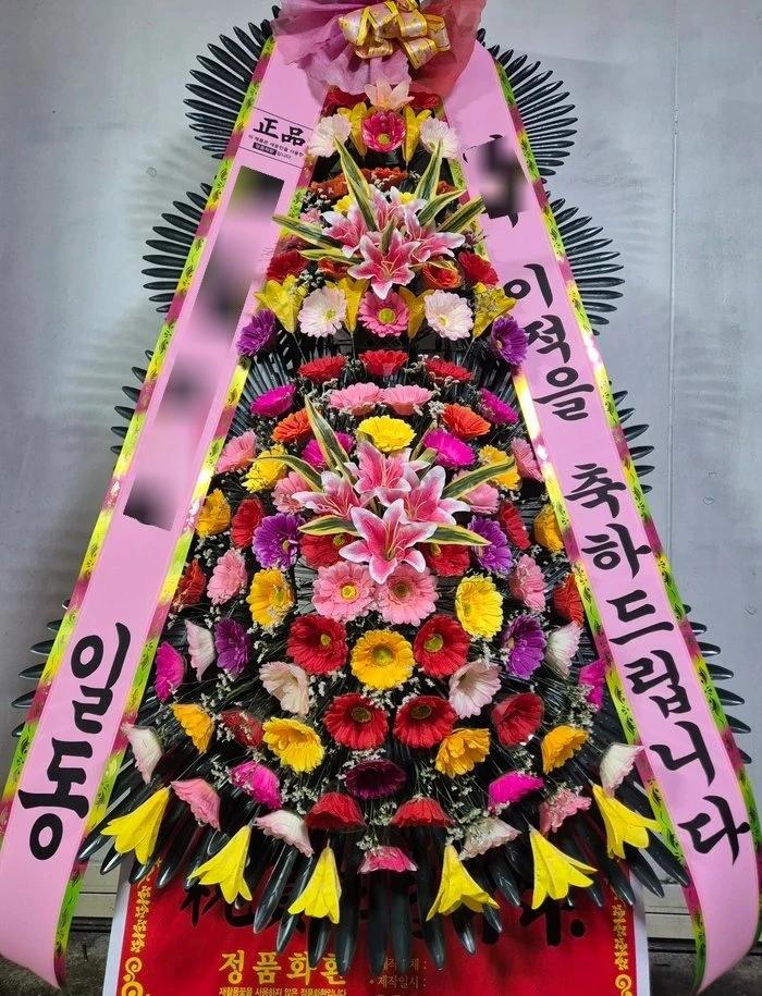 축하화환 배송완료 - 대구 수성구